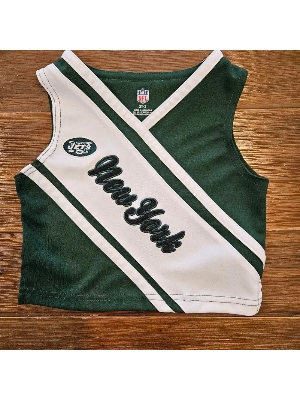 NFL NEW YORK JETS GIRL'S CHEER OUTFIT SIZE 3T-3
